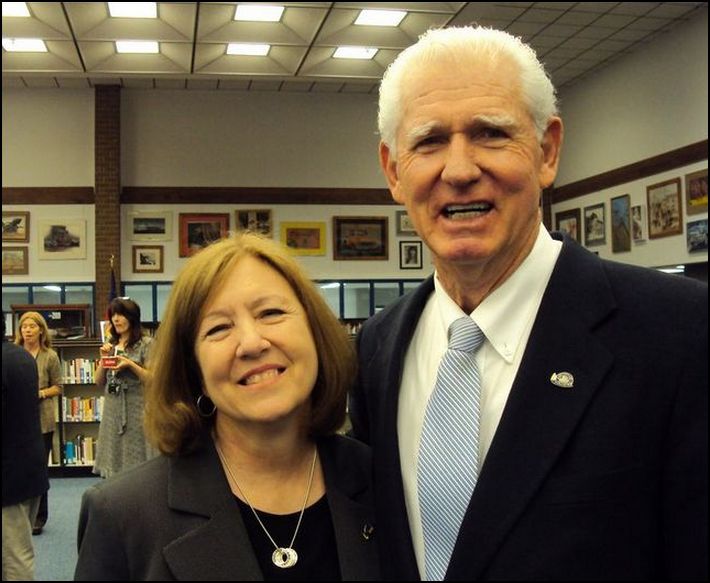 Robyn Hill Bergstrom (Class of 1973) and Jack Mannion (Class of 1955)